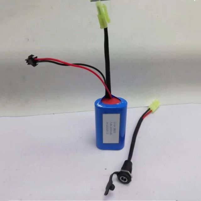 Custom 18650 Li Ion Battery Pack 2cells In Series With Barrel Connector DC5521 Female