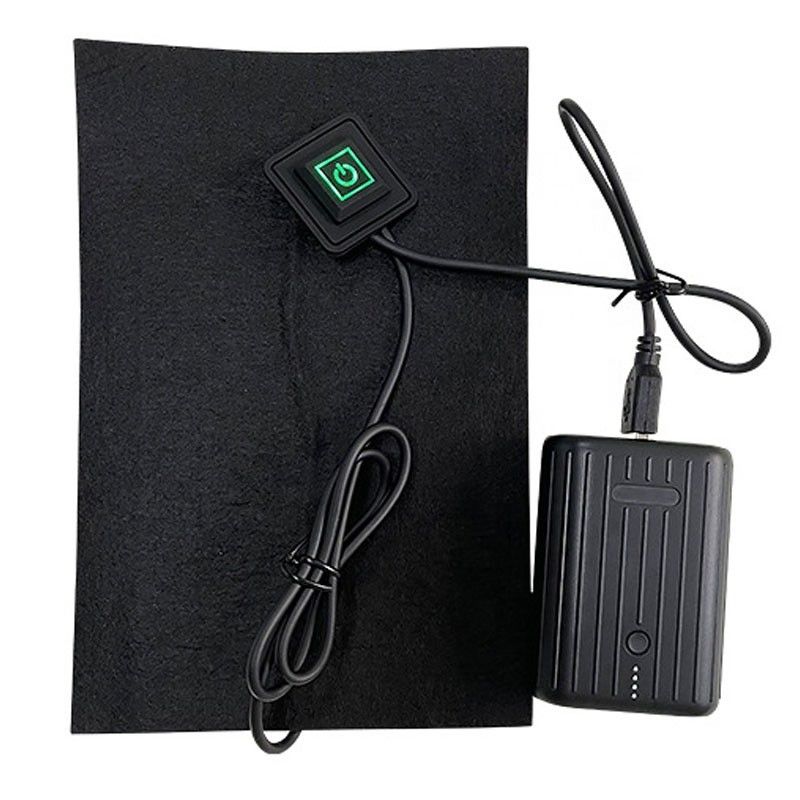 USB Silicone Button Battery Electric Heating Pad 7.4V Smart Heating Pad 14*21CM