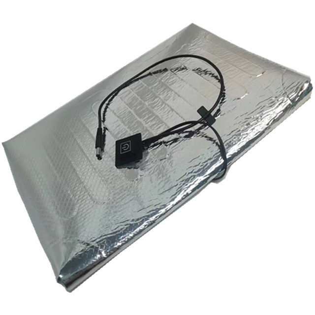 12V Aluminum Foil Heating Pad Size 25x25cm 30x30cm 35x35cm For Food Delivery