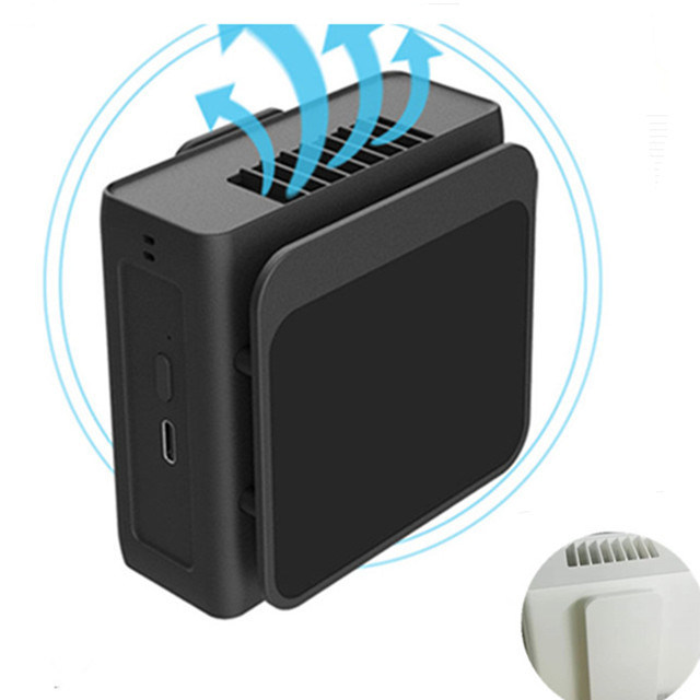 Multi function personal belt fan hanging on neck waist clip fan built-in 5000mAh battery 5V USB portable wearable fans
