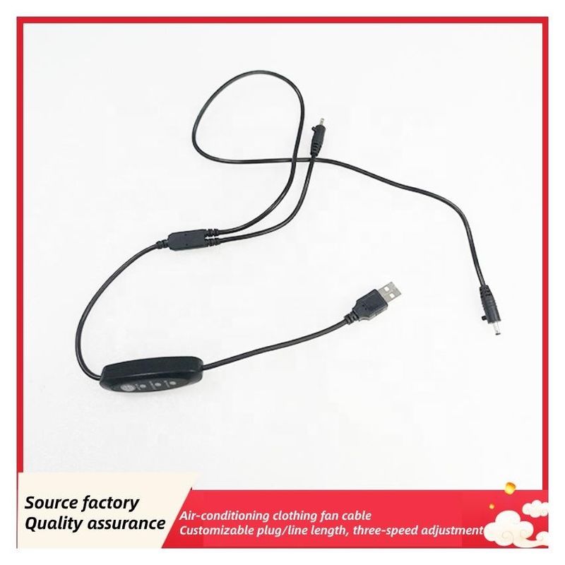 TPE Jacket 5V Air Conditioning Usb Fan Cable PVC ABS For Work Clothes
