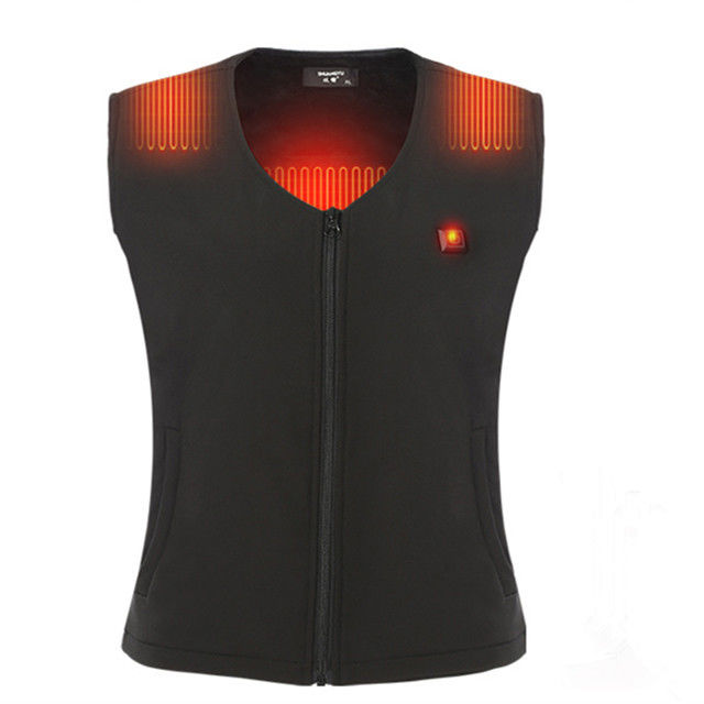 V Neck Rechargeable Heated Vest  7.4V 4400mAh Thermal Vests Ladies Spandex / Polyester