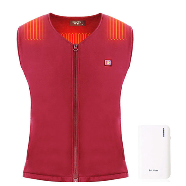 Battery Powered Rechargeable Heated Vest Nail Bead Embroidery