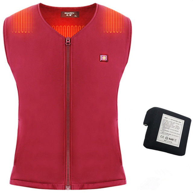 Battery Powered Rechargeable Heated Vest Nail Bead Embroidery
