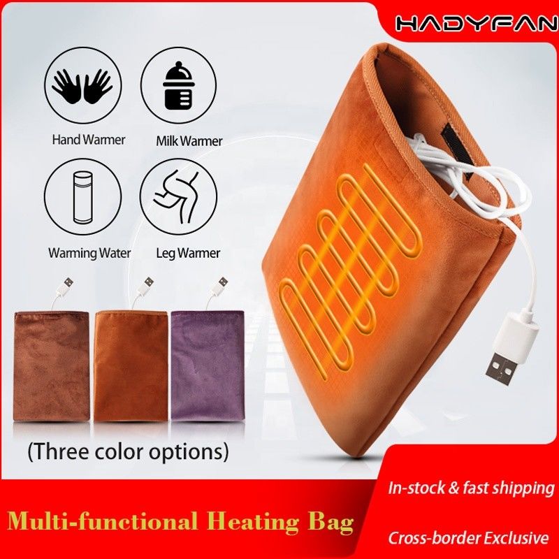5v Usb Hand Warming Bag Multi Functional Flannel Material 14*20cm