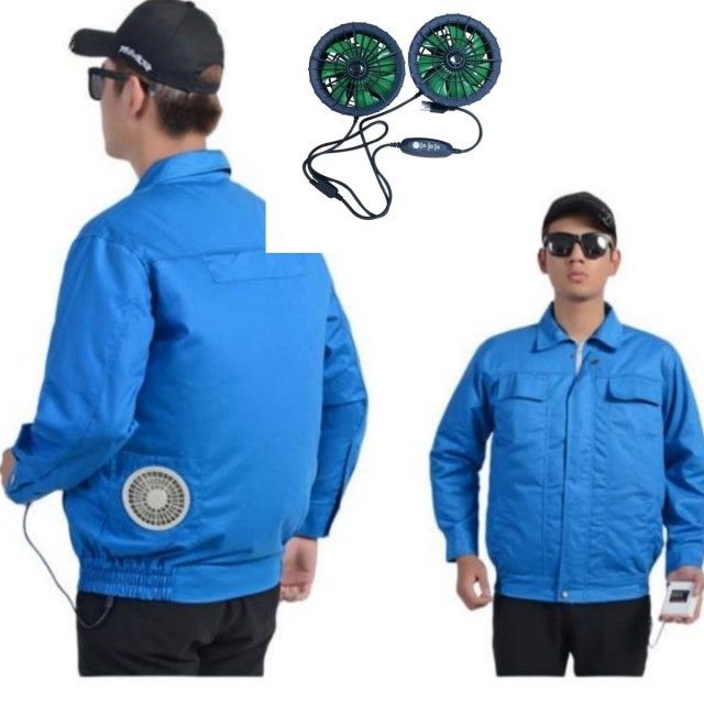 Construction Worker Fan Cooled Jacket Sun Proof diameter 106mm with two holes