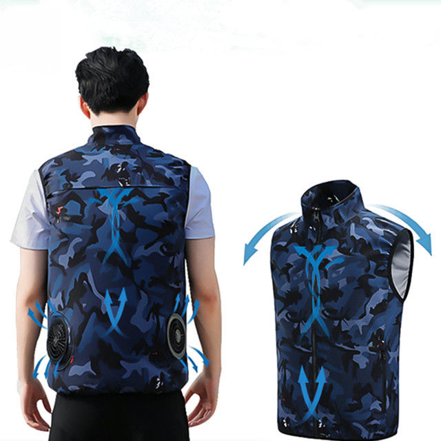 245g Air Conditioning Vest For Men Summer Cooler Stand Collar