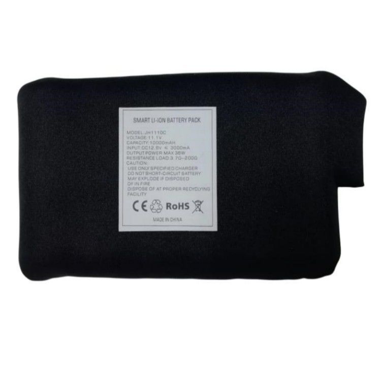 Winter Heated Clothes Battery 7.4V 12V 10000mAh DC Charging Head Black Color