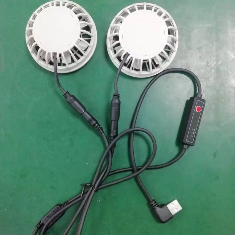 Lightweight Summer Cooling Pants Fan Slim 25mm Two Fans Connected With USB Switch Cable