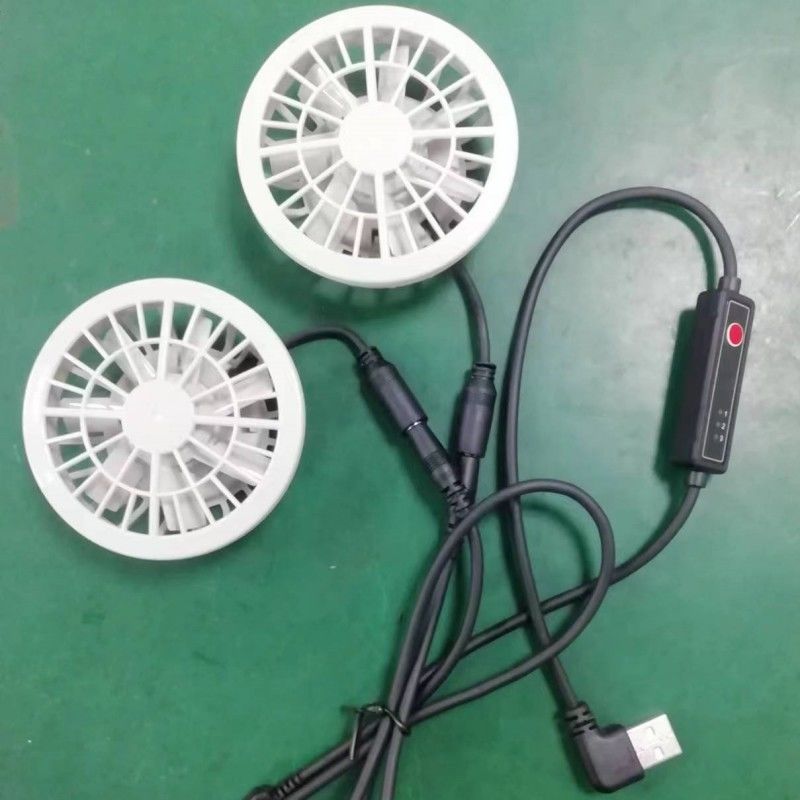 Lightweight Summer Cooling Pants Fan Slim 25mm Two Fans Connected With USB Switch Cable
