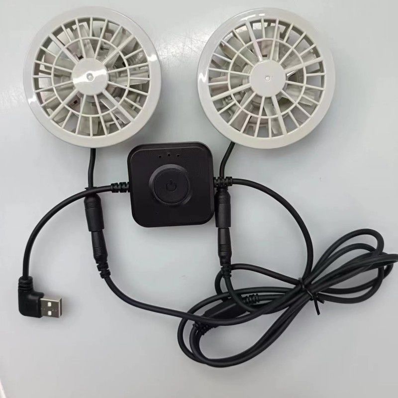 Japanese Brushless Motor Air Conditioning Vest Fan Small Two Fans In One Lightweight