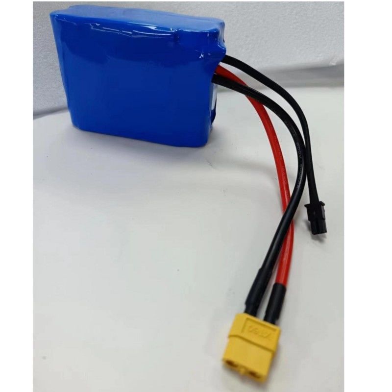 Custom Battery Pack 7.4V 16Ah 2S5P 18650 Cell 3200mAh BMS 25A With MX3.0 Charging Plug