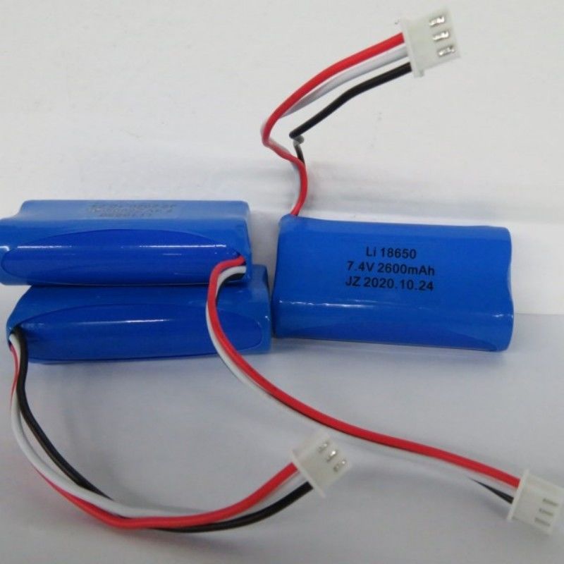 7.4V 2600mAh 18650 Cell Battery Pack With 3 Leads And 3-Pin Contact For Pos Machine