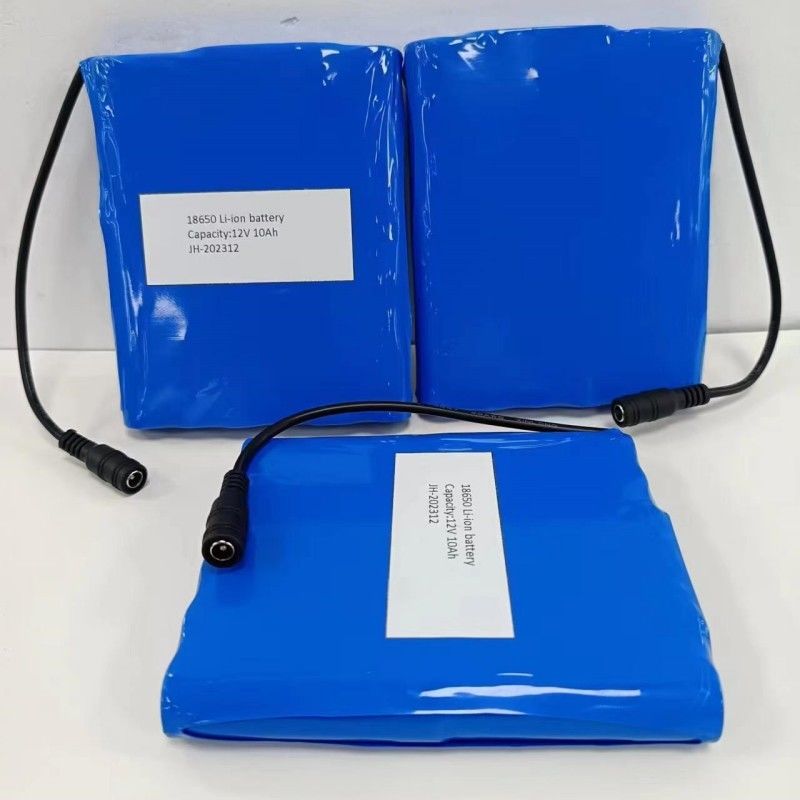 Flat Battery Pack 12V 10Ah 18650 Lithium Batterie 3s4p With DC Female Plug For PVC Heating Pad