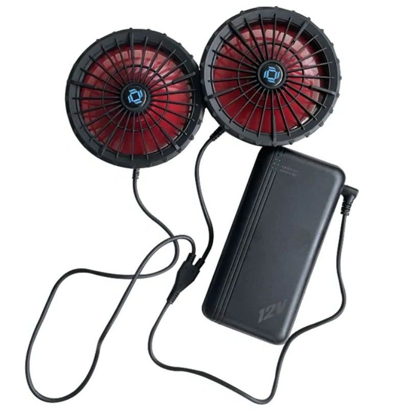 Air Conditioned Jacket Cooling Fan Battery 12v 20000mAh High Speed 10H Working Time