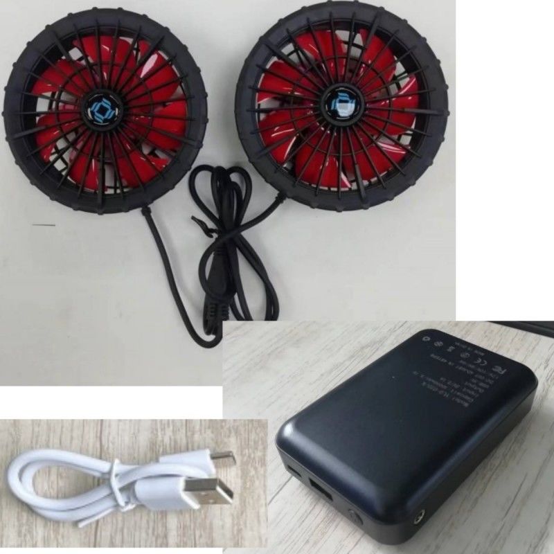 Workwear Jacket Cooling Fan Battery Set 12V 10000mAh With Chinese Brushless Motor