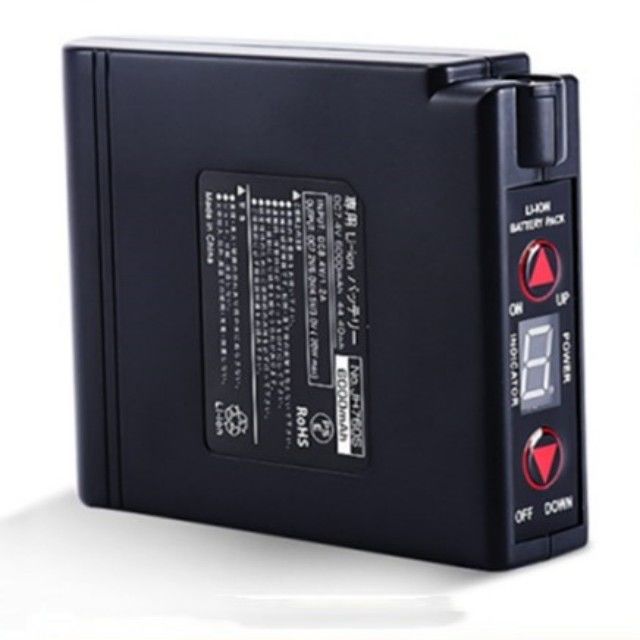KC 7.4V 5200mAh Heated Clothes Battery Fan Jacket Battery With ON/OFF Switch UP And DOWN Temperature Control