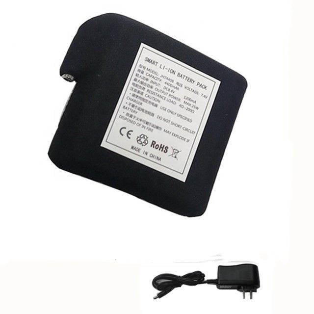Black Cloth Wrapped Battery 7.4V 4400mAh 5200mAh 6400mAh 7000mAh Batteries For Heated Vest