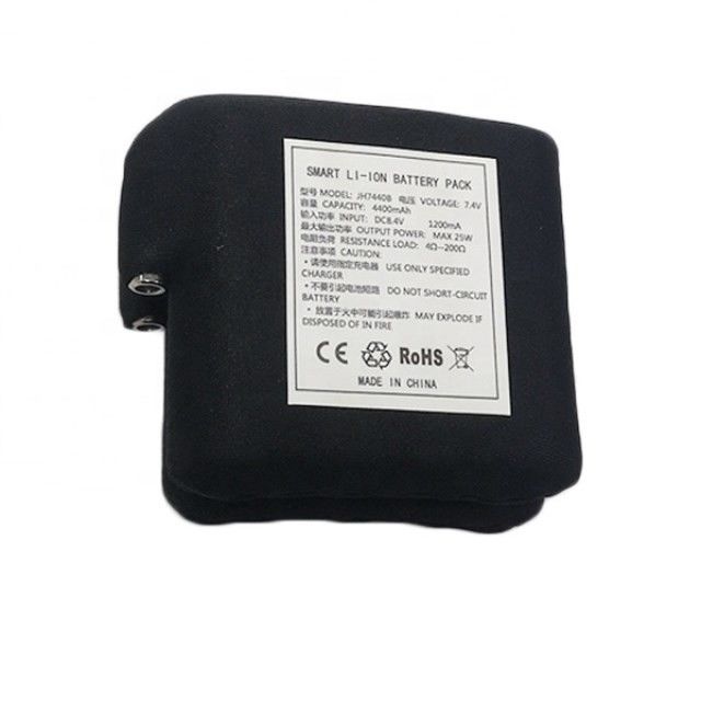 Black Cloth Wrapped Battery 7.4V 4400mAh 5200mAh 6400mAh 7000mAh Batteries For Heated Vest