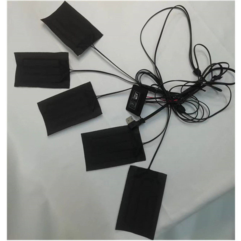 Blanket Clothes Heating Pads 5pcs Each 7x11cm 5 In One 5V USB Heat Pad For Vest