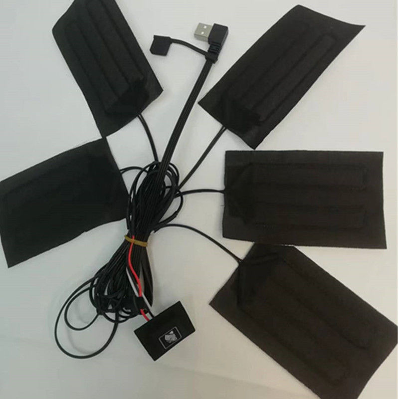 Blanket Clothes Heating Pads 5pcs Each 7x11cm 5 In One 5V USB Heat Pad For Vest