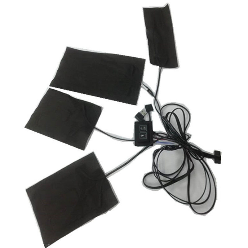 Jacket Heating Pad 4pads 4 In 1 Far Infrared 5V USB Heating Sheet For Clothes