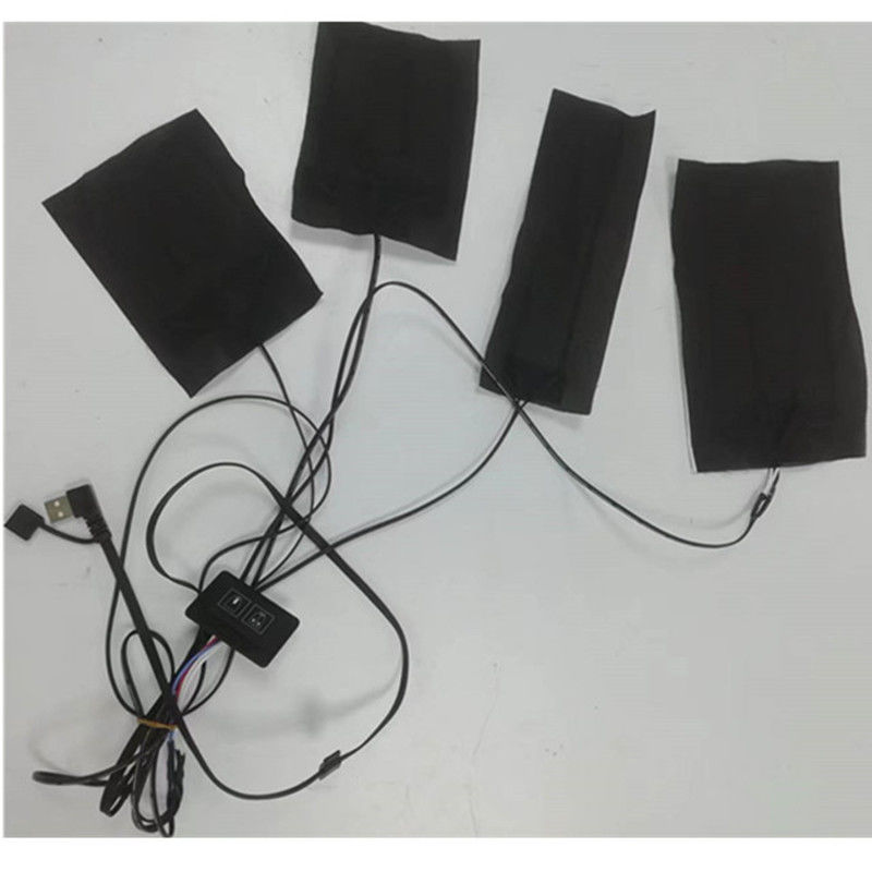 4 In One Clothes Heating Pads Two Switch Button Seperate Heating Zone For Winter Coat