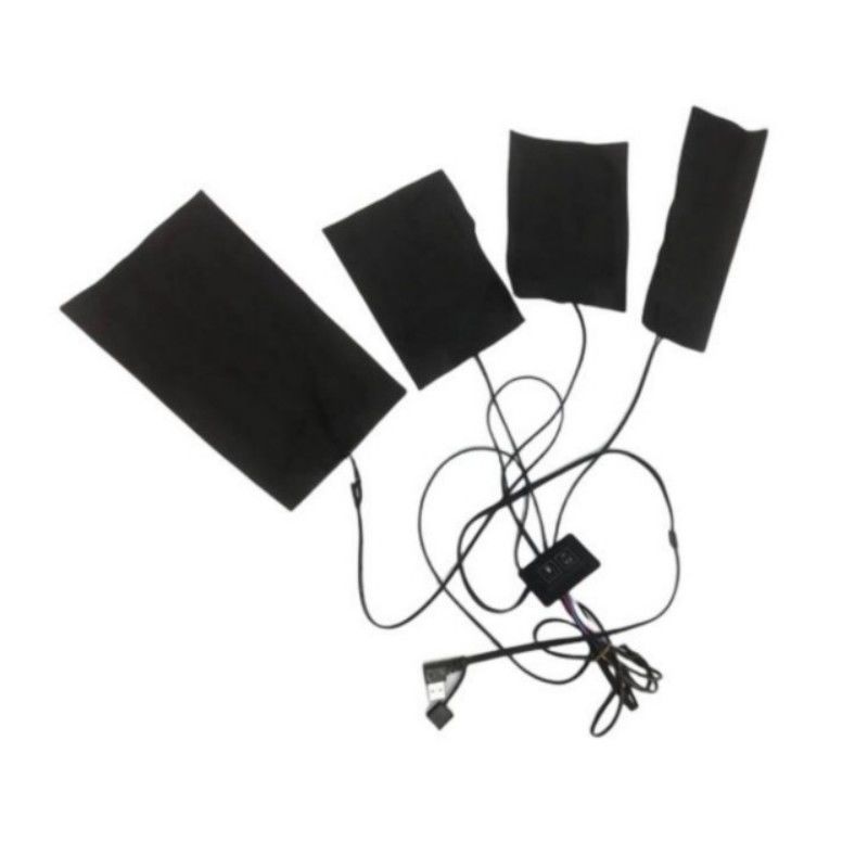 Jacket Heating Pad 4pads 4 In 1 Far Infrared 5V USB Heating Sheet For Clothes