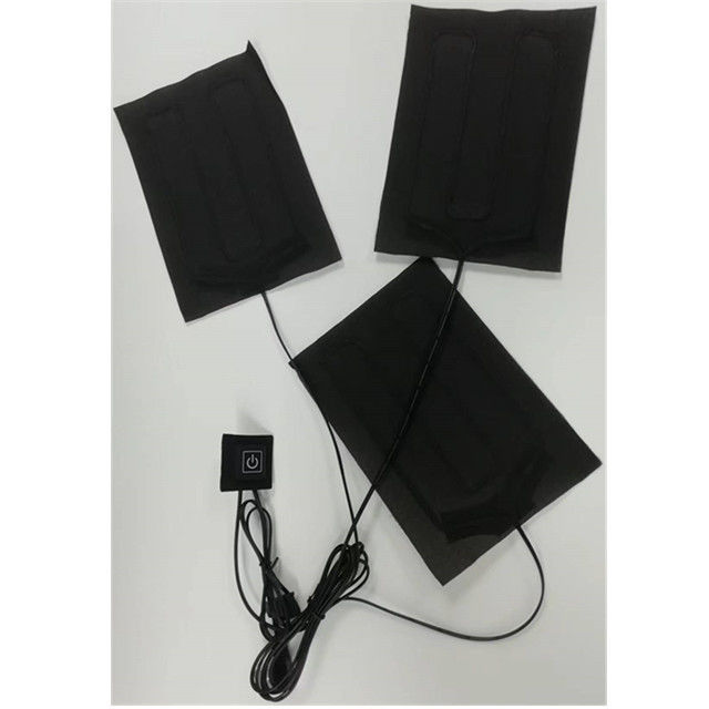 Far Infrared Clothes Heating Pads 3 in one 5V USB Heater sheet For jacket