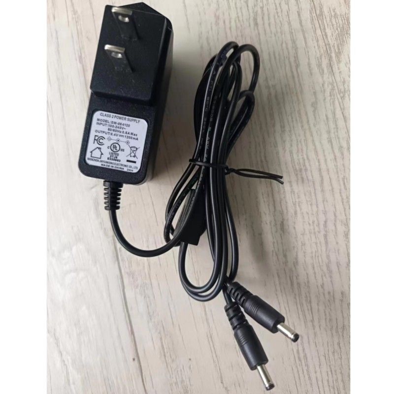 US Standard Charger 8.4V 1.2A With Two DC Heads For Heated Glove Battery