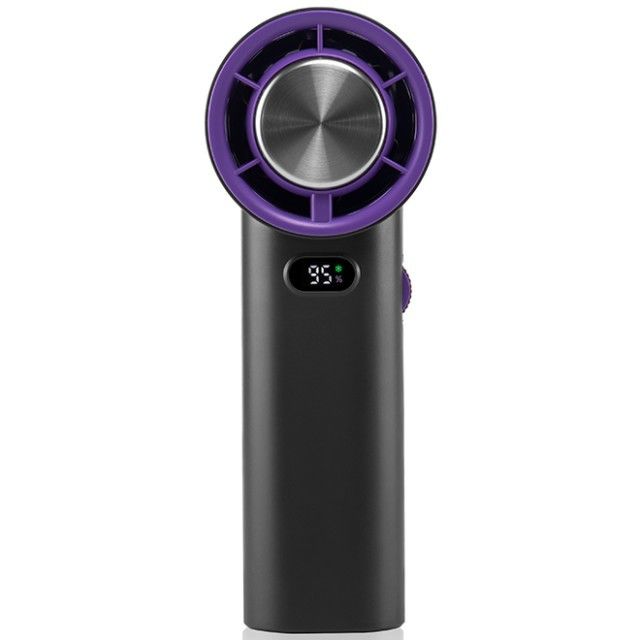 Stepless Speed Regulation Ice Cooling Fan 13000 RPM Bladeless Portable Hand Held Fan 3600mAh
