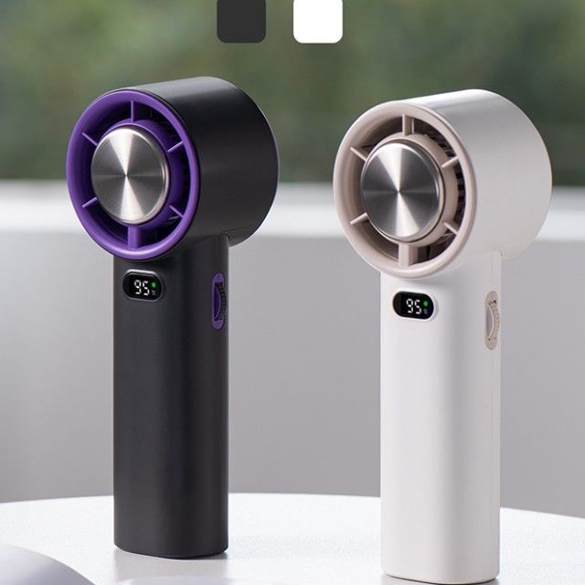 Stepless Speed Regulation Ice Cooling Fan 13000 RPM Bladeless Portable Hand Held Fan 3600mAh