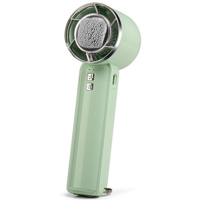 Small Semiconductor Cooling Fan Five Level Strong Wind Ice Cold Fan Bladeless Mini Handheld Fan with Ice Cooler