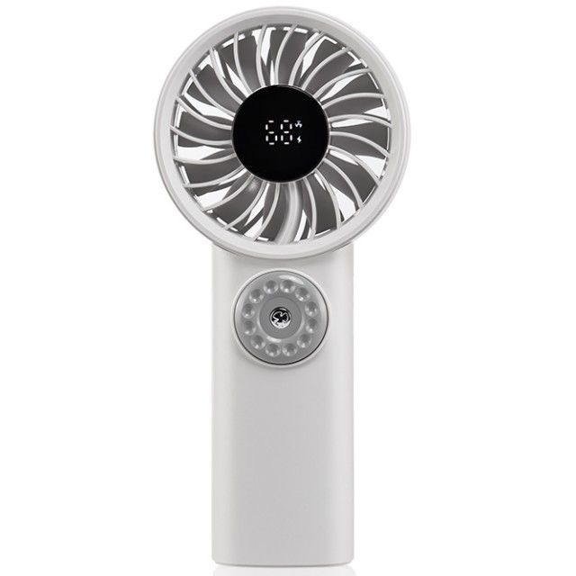 LED Digital Display Battery Operated Handheld Fan Hang Neck Fan Electric Fans Hand Held Folding for Travel