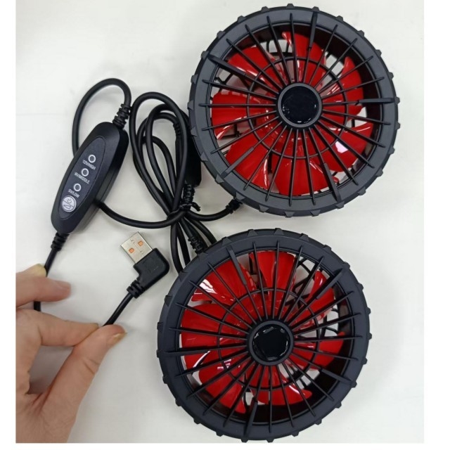 Jacket Cooling Fan 12V Fan USB Control Wind Speed 12V High 9V Medium 5V Low