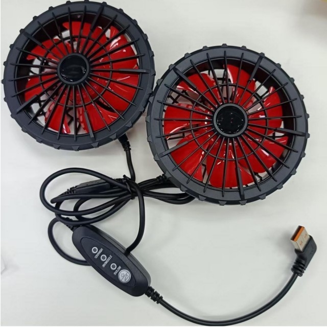 Jacket Cooling Fan 12V Fan USB Control Wind Speed 12V High 9V Medium 5V Low