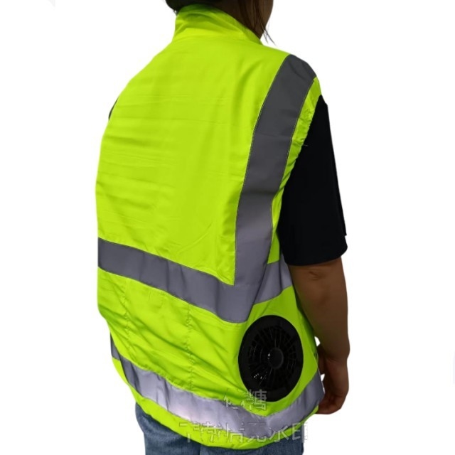 Cooling Vest With Built-In Fan Multi-Pocket Reflective Safe Clothing And Fans For Construction Clean Workers