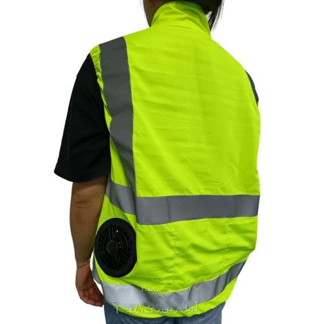 Cooling Vest With Built-In Fan Multi-Pocket Reflective Safe Clothing And Fans For Construction Clean Workers