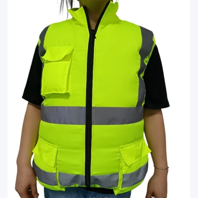 Cooling Vest With Built-In Fan Multi-Pocket Reflective Safe Clothing And Fans For Construction Clean Workers