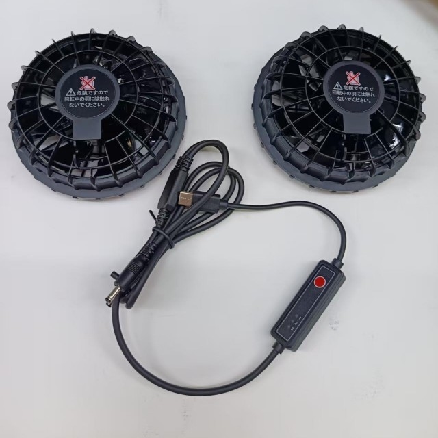 5V Air Cooling Fan 2pcs Inside Shirt Fan For Workers Outside With Type C Plug