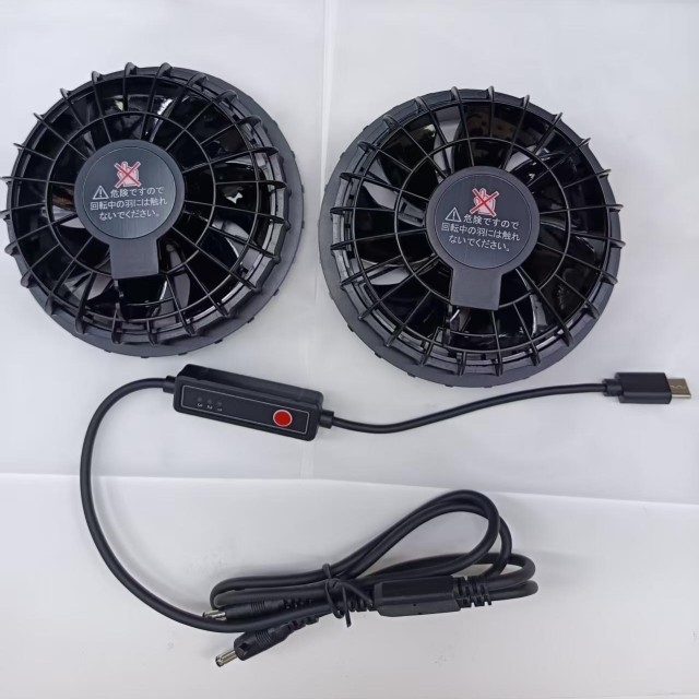 5V Air Cooling Fan 2pcs Inside Shirt Fan For Workers Outside With Type C Plug