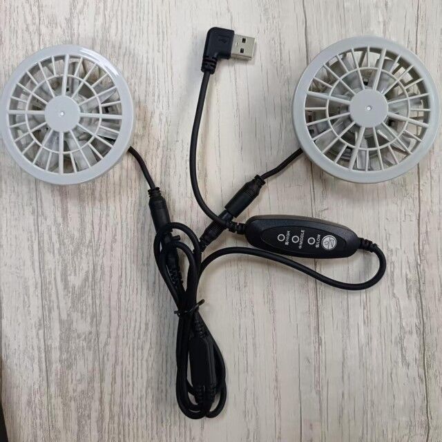 Lightweight Summer Cooling Pants Fan Slim 25mm Two Fans Connected With USB Switch Cable