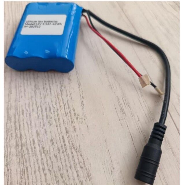 Custom 11.1V 12V Batteries Pack 18650 3s1p 12V 3.5Ah Battery with DC Plug for LED Strip Light