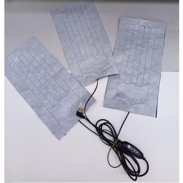 Custom Heating Pad 30X15cm 3pads in One 12V Cloth Heater with USB Switch Controller for Heating Chair