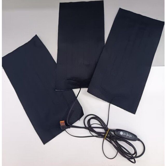 Custom Heating Pad 30X15cm 3pads in One 12V Cloth Heater with USB Switch Controller for Heating Chair