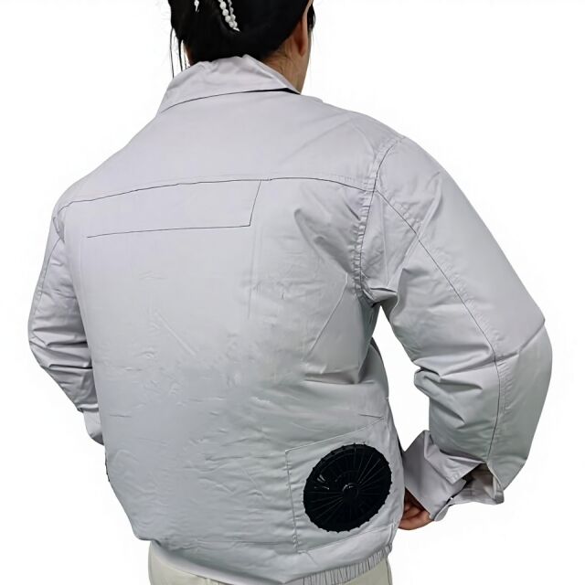 Summer Workerwear Fan Jacket 100 % Cotton Long Sleeve Jacket Fan With Power Bank 10000mAh For Welder